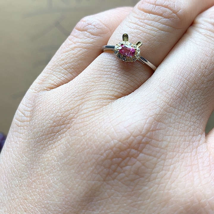 水晶水晶戒指银S925镶嵌