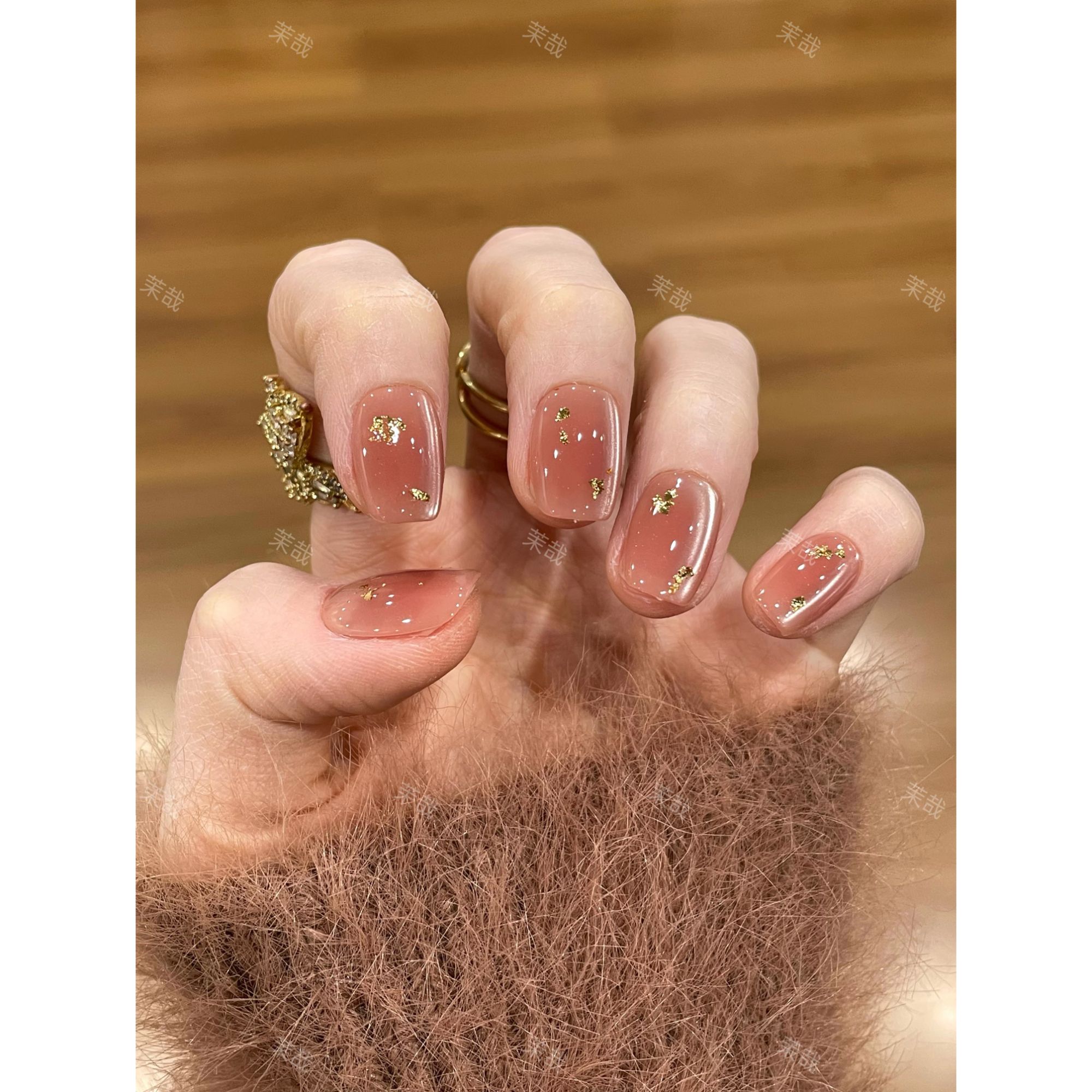 茉哉W【奶杏乌龙】纯手工定制美甲拆卸穿戴甲A5342