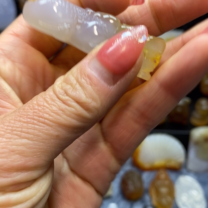 家***田玛瑙/玉髓未镶嵌吊坠(不含链)