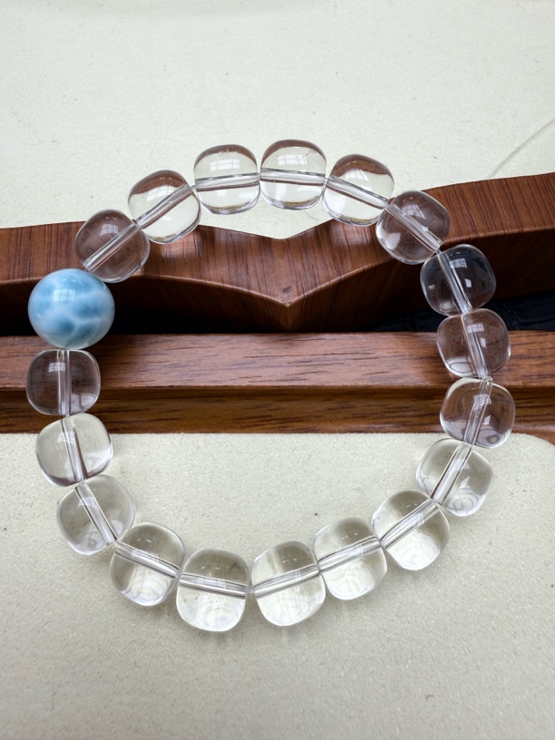 天然白水晶与海纹石搭配的多样风格时尚手串（多样发一）