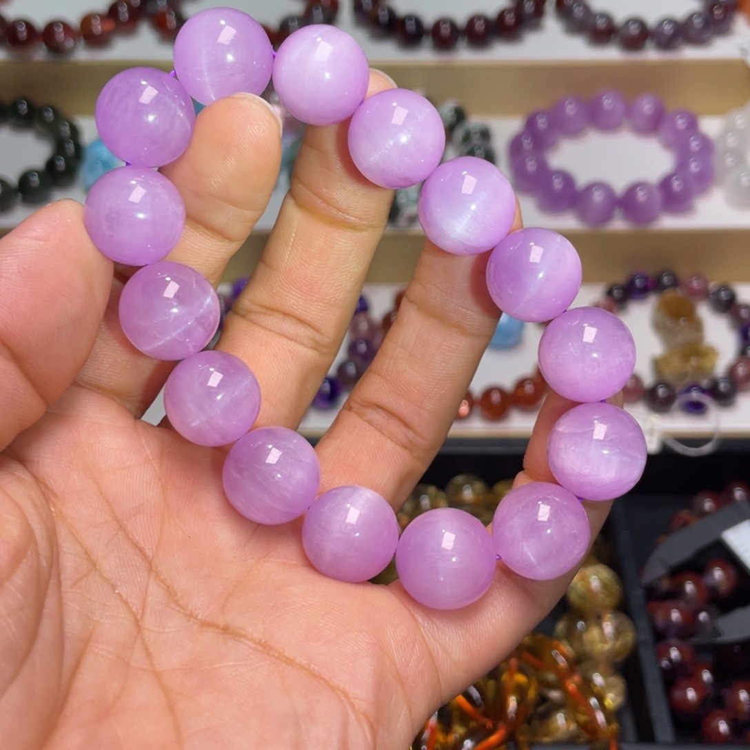 锂辉石手链未镶嵌紫锂辉