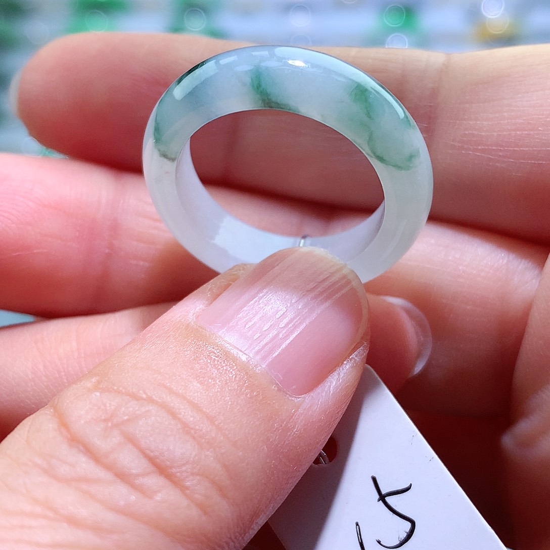 翡翠戒指未镶嵌15-16号