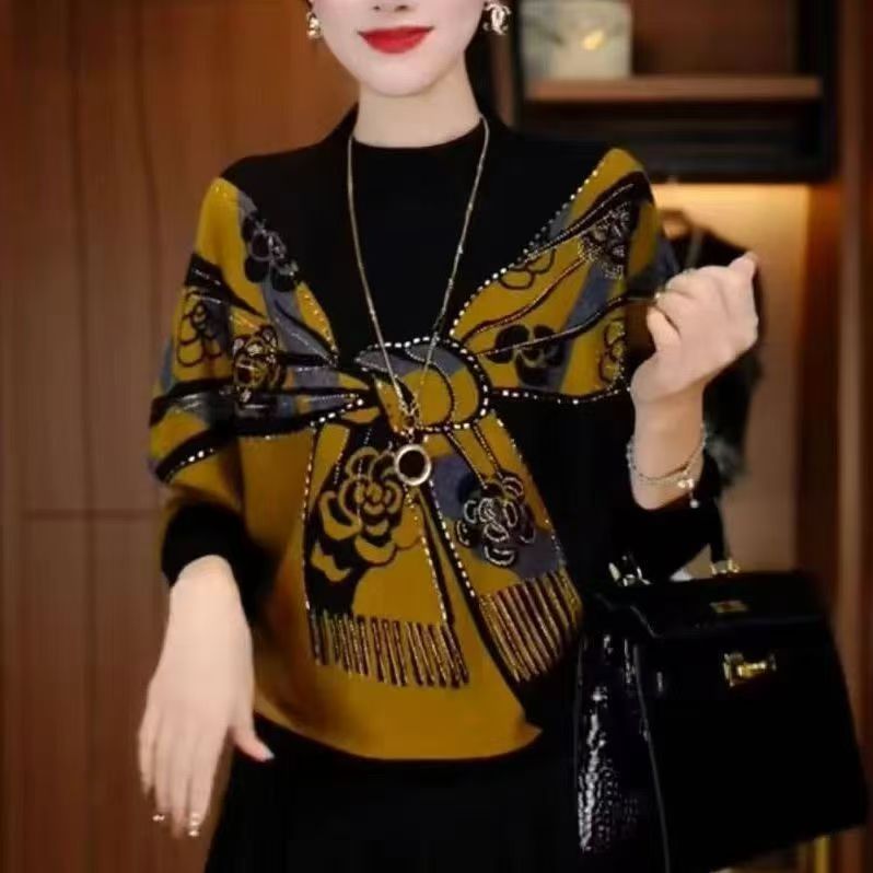 设计款时尚拼色双面德绒衫女秋新款显瘦减龄百搭上衣