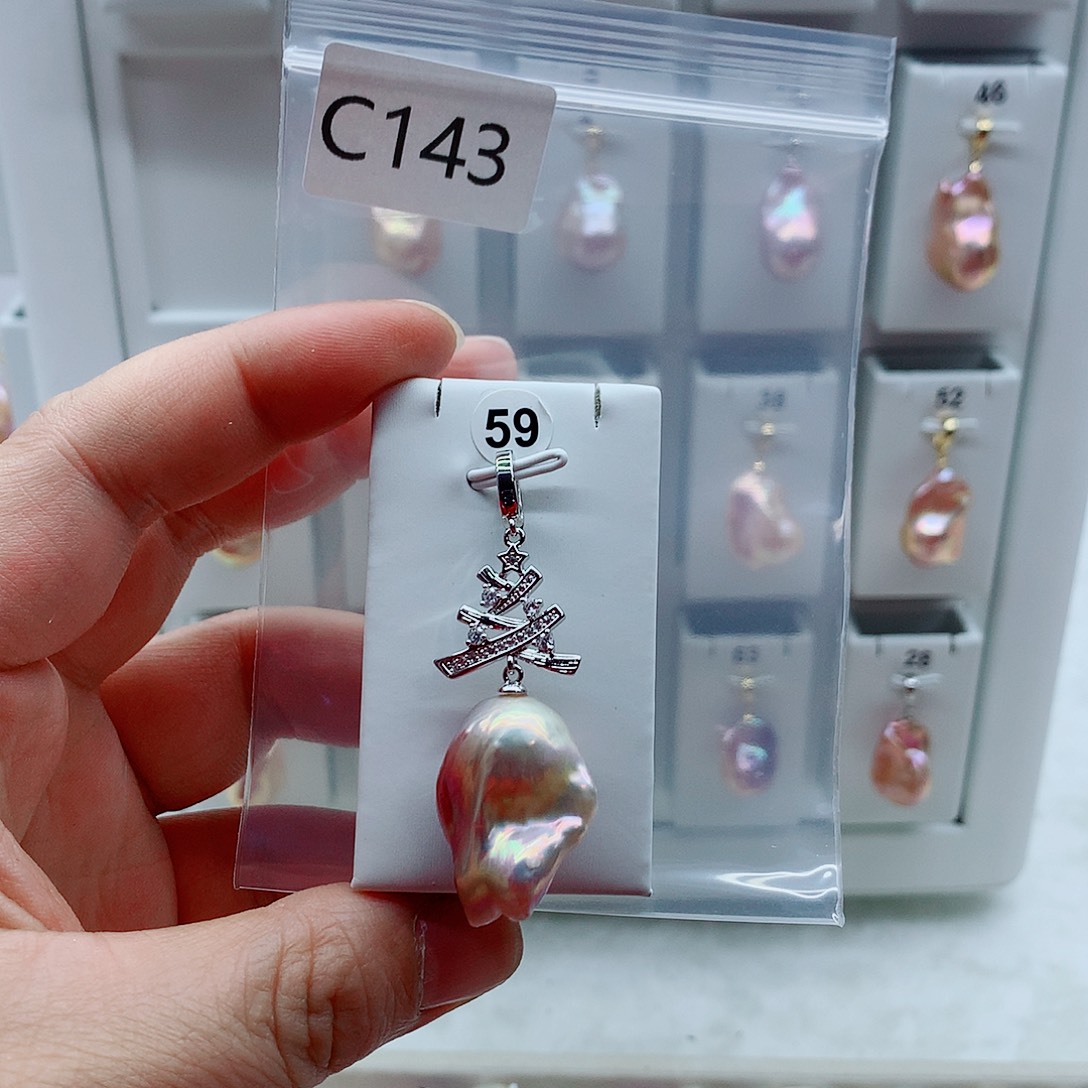 吊坠(不含链)淡水珍珠合金