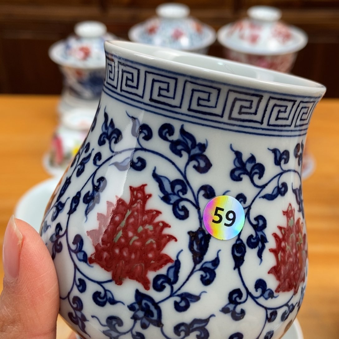 手绘现代茶具非古董