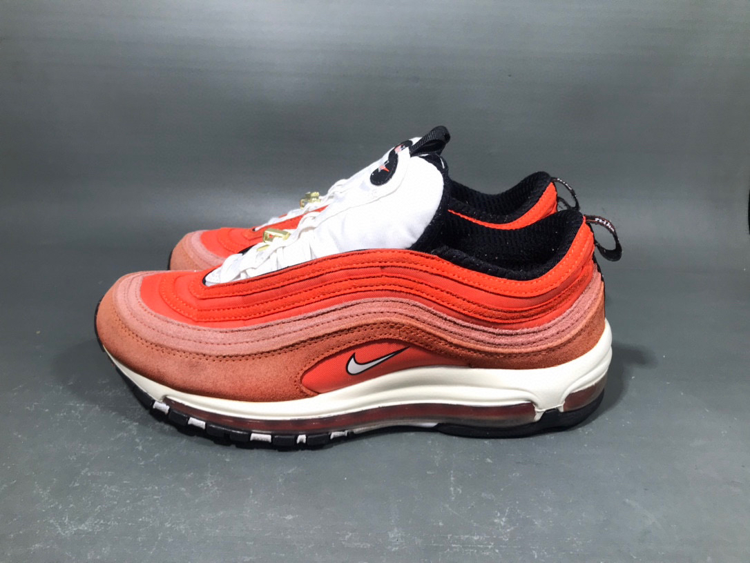 42.5码 耐克 Air Max97 白橙气垫运动鞋跑步鞋/9新无原盒
