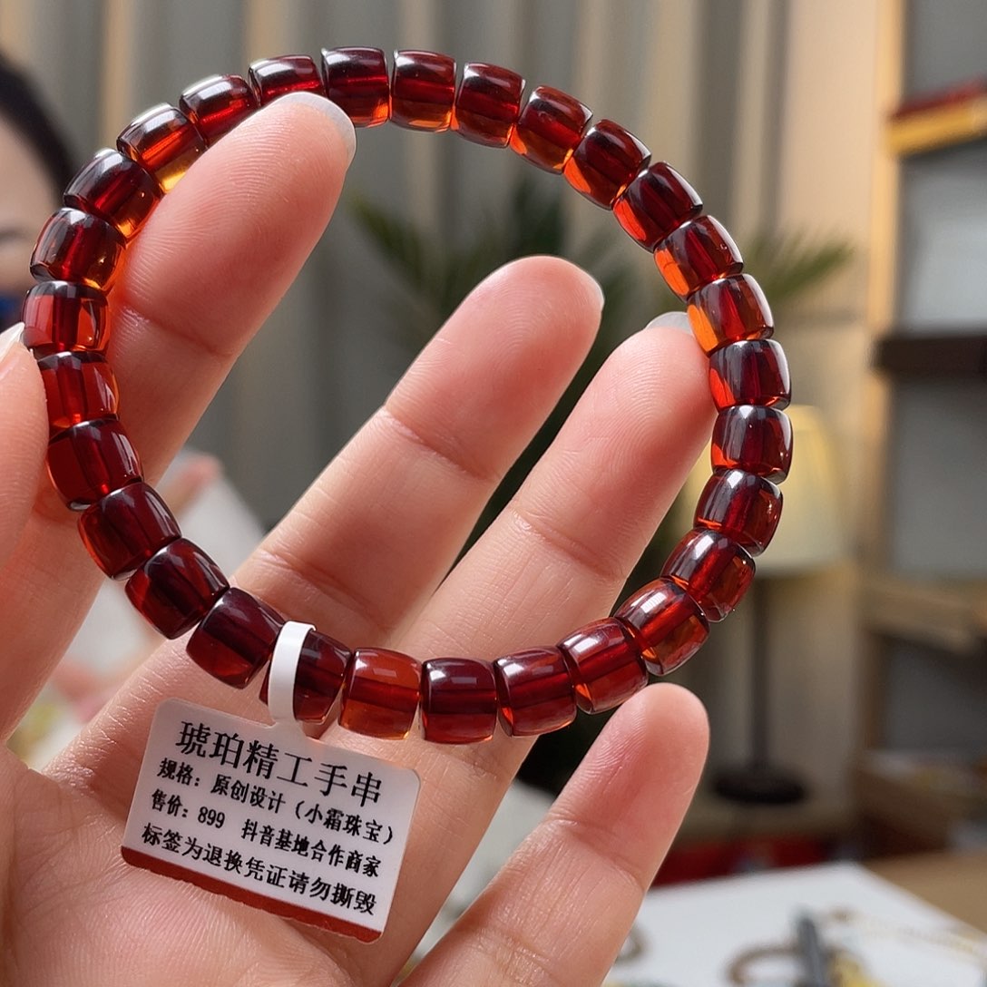 琥珀裸石未镶嵌琥珀手串