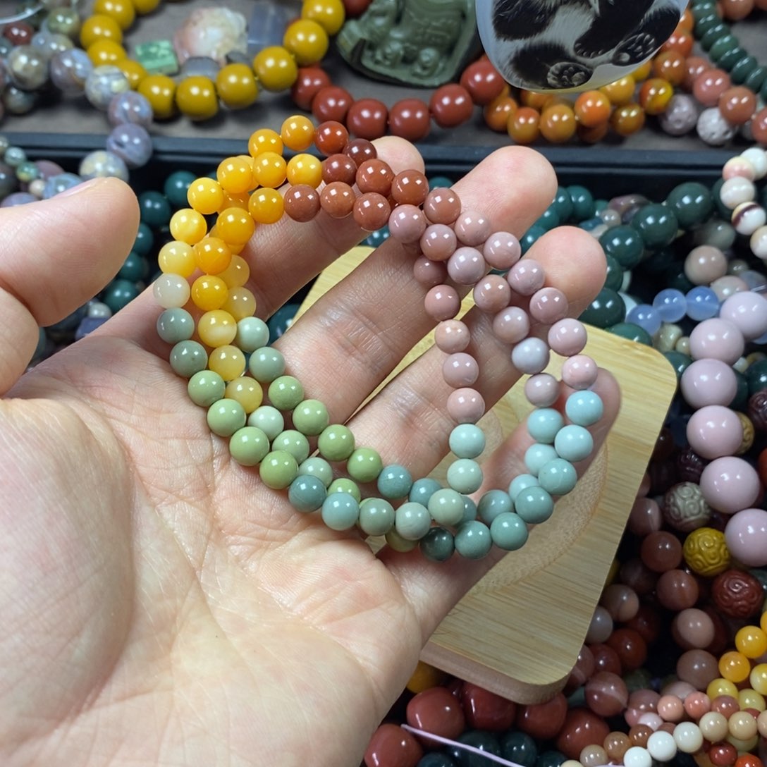 小***阳石材阿拉善彩虹渐变色