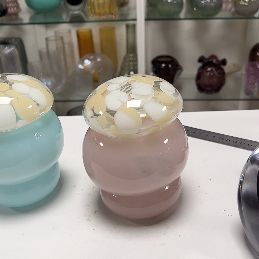 琉璃高15带盖子琉璃花器