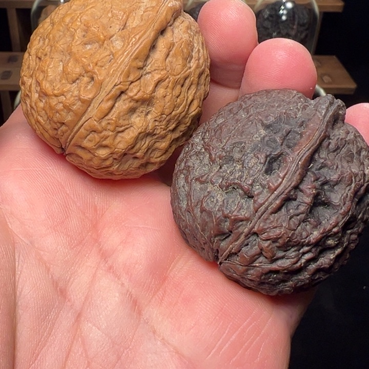 文玩核桃把件粗筋罗汉头40mm