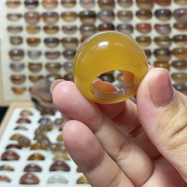 未镶嵌戒指玛瑙/玉髓港22+