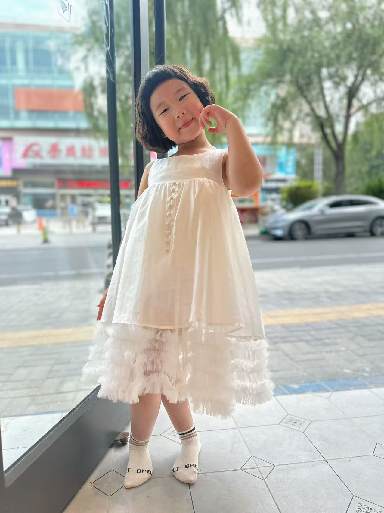 洋气童装6-12岁女孩蓬蓬裙连衣裙夏季女童女夏装