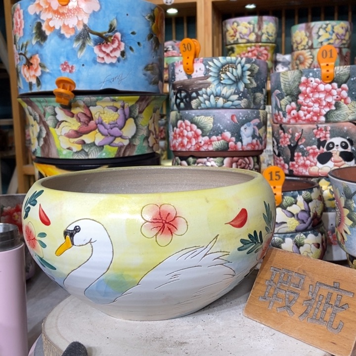 红陶景德镇艺术手绘作品