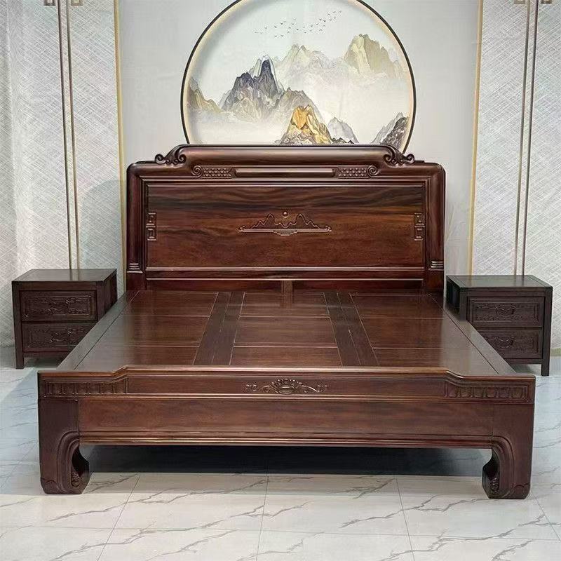 北美黑胡桃实木主卧大床婚床