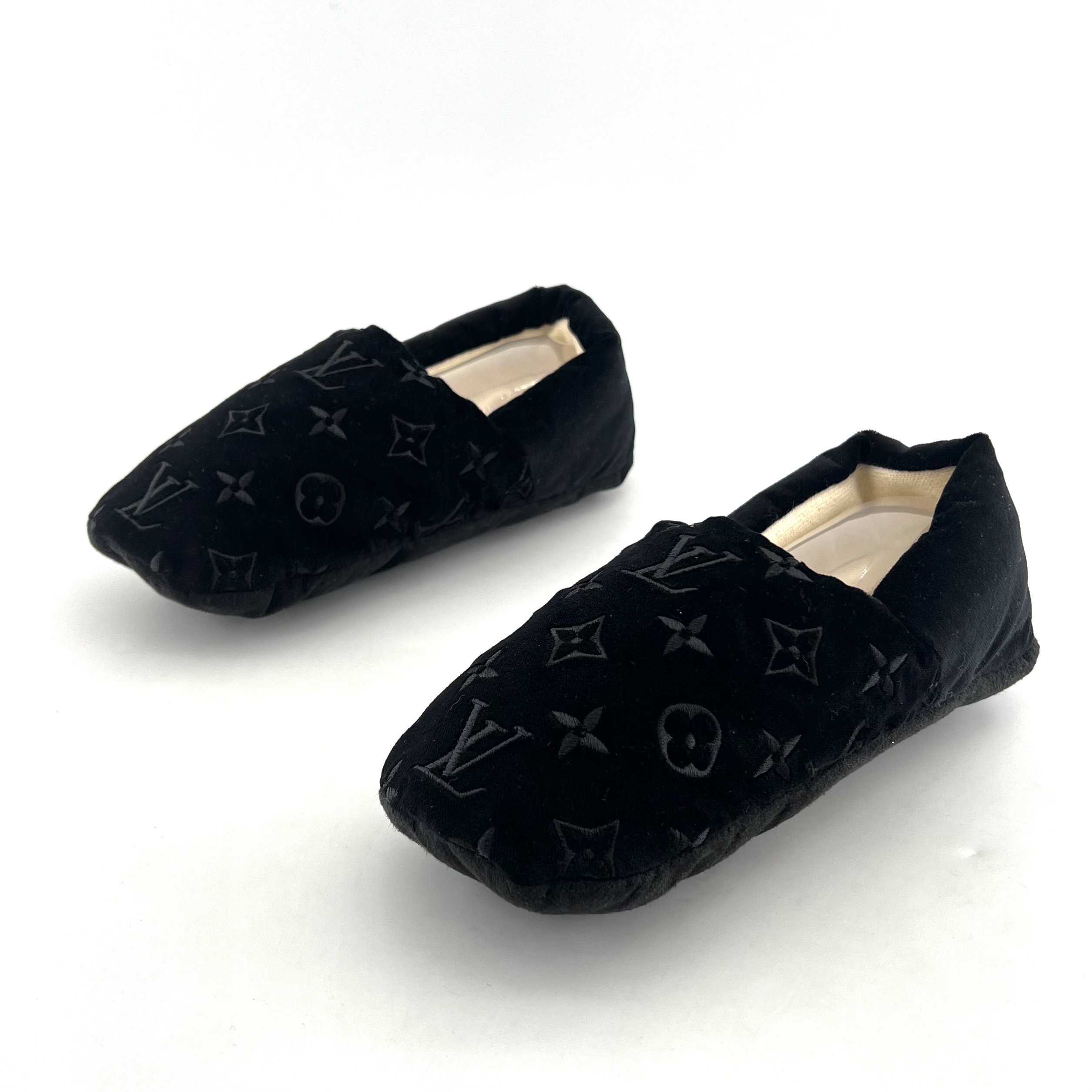未使用 LouisVuitton/路易威登  35码 全新 黑色居家棉鞋 D9983