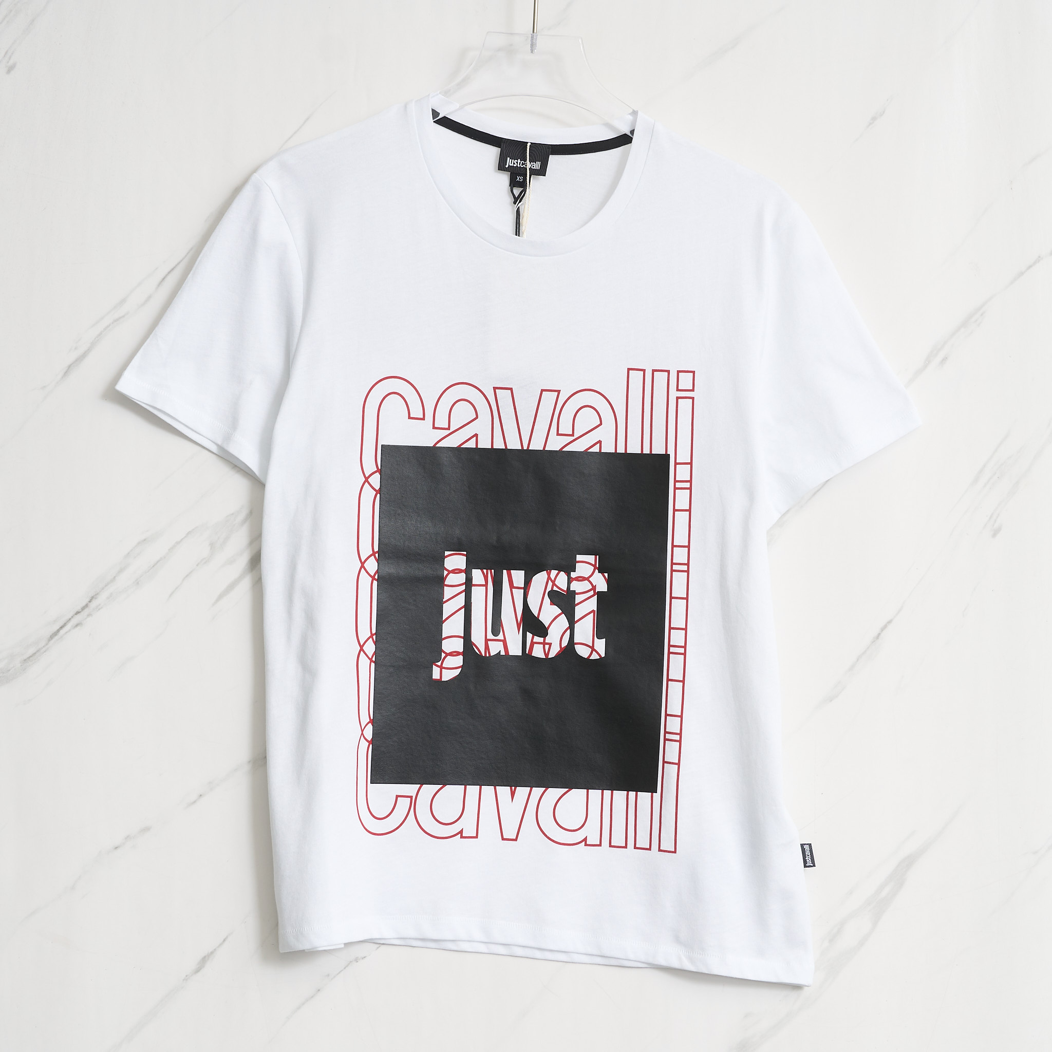 Just Cavalli男士字母拼接T恤/J1BU00030