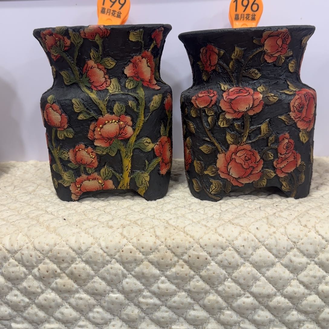 开****紫砂花盆精品多肉手绘花盆