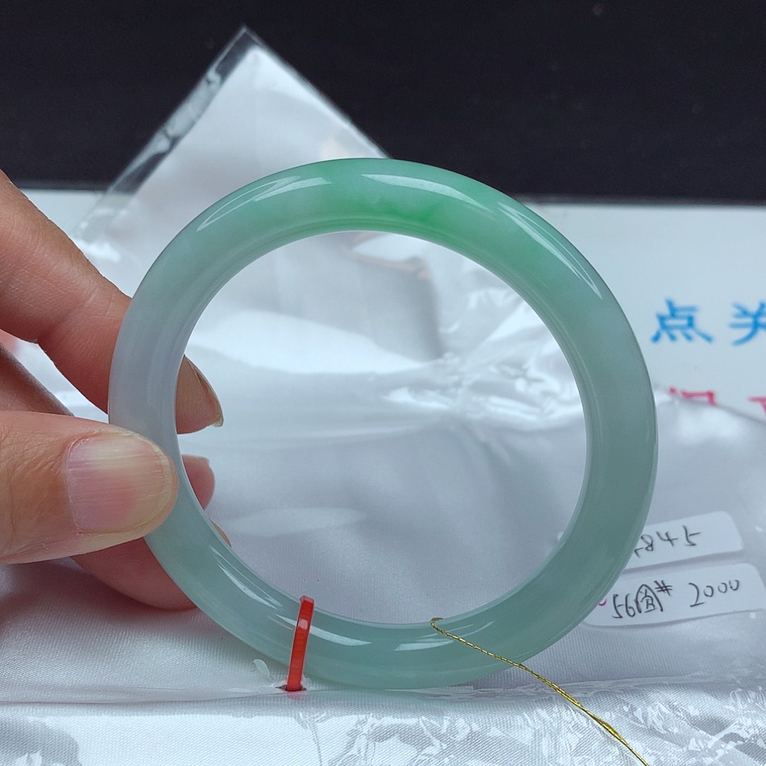 翡翠未镶嵌手镯56圈4845