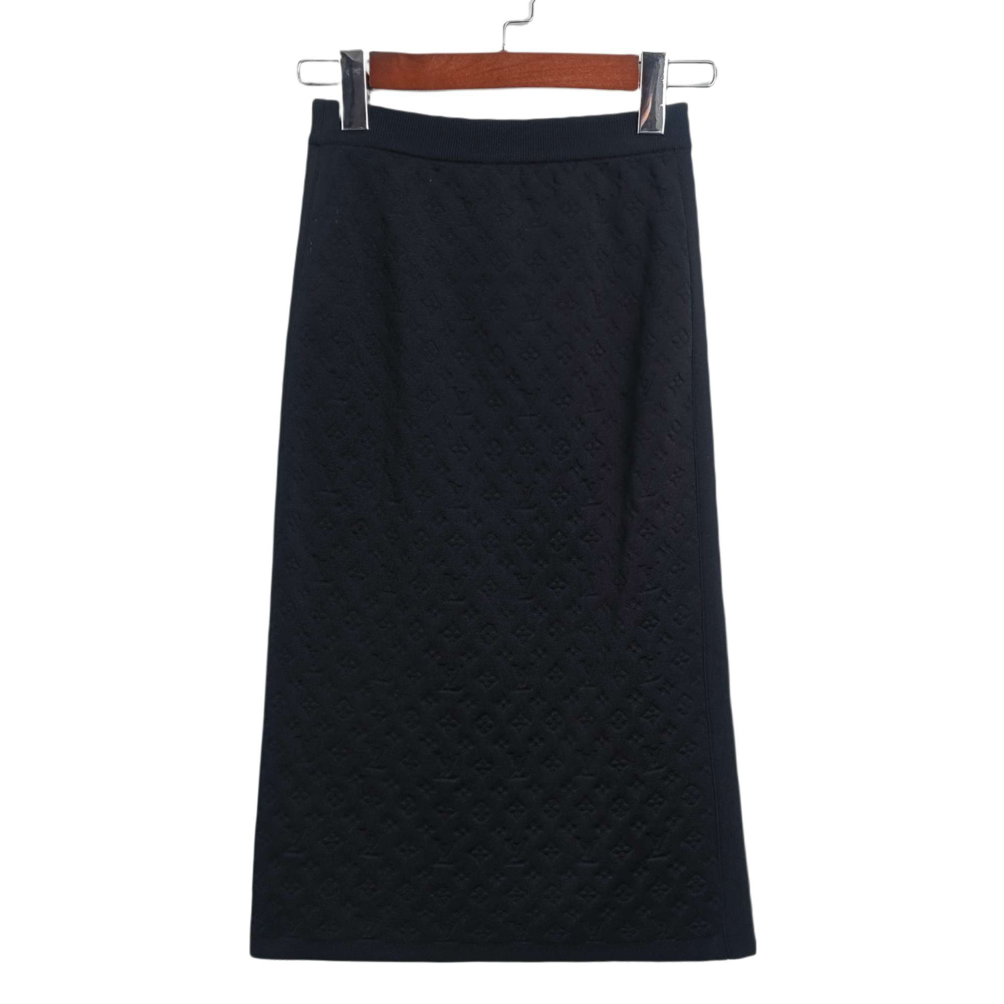 99新 LouisVuitton/路易威登 000629 Lv老花暗纹满印桑蚕丝半身裙