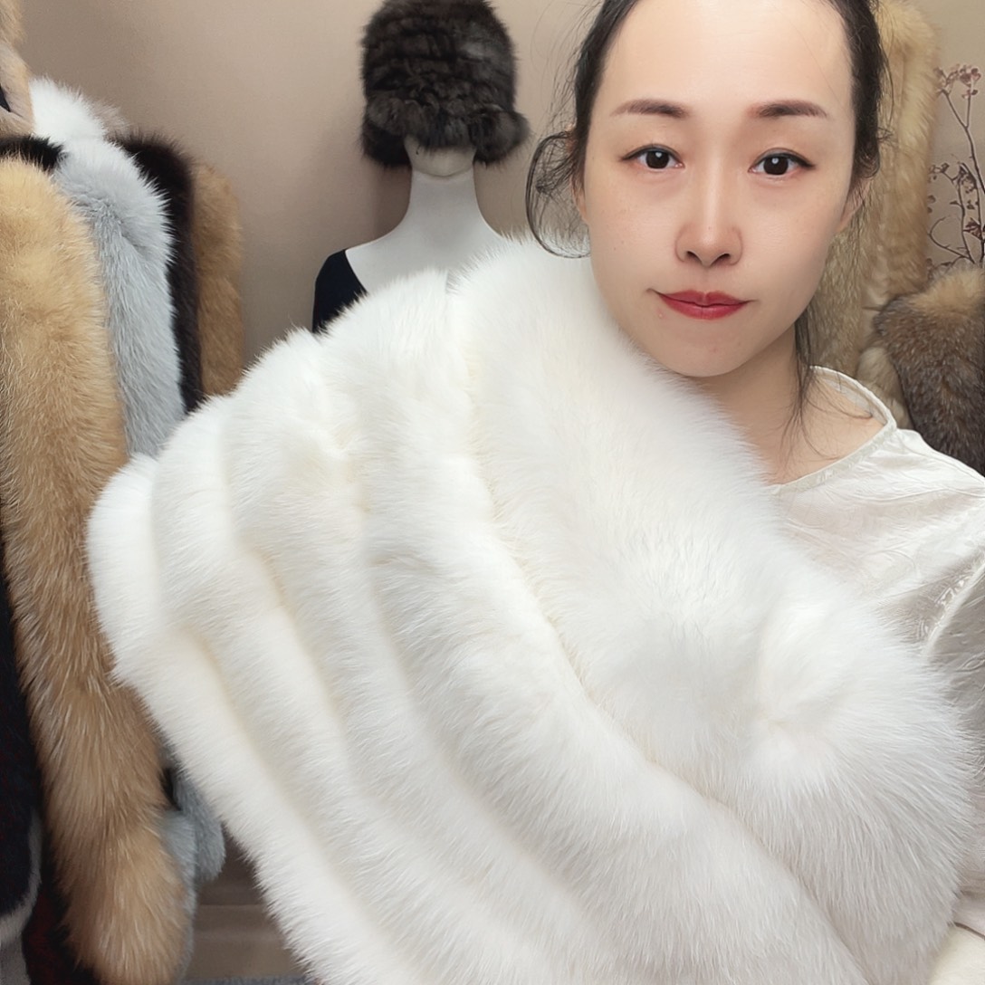 美丽诺羊毛狐狸披肩