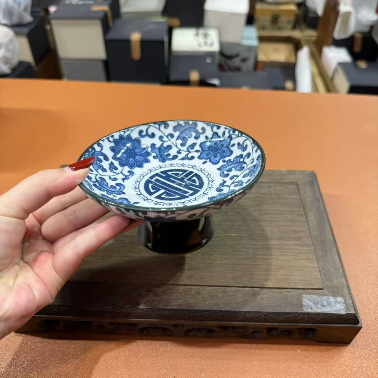 【闪购商品】缠枝莲果盘点心盘 6113