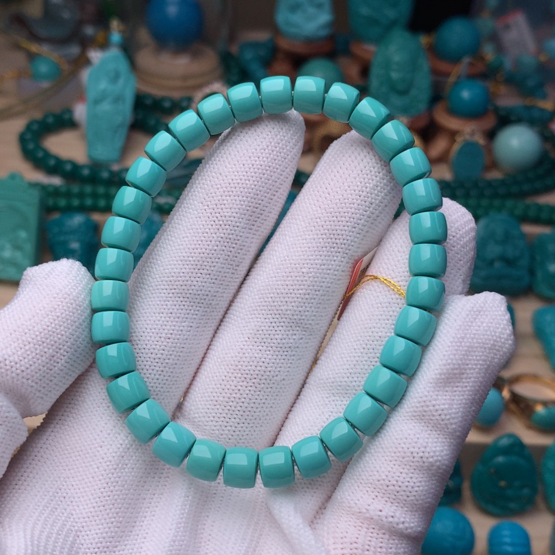 未镶嵌绿松石珠宝奇石6.5mm