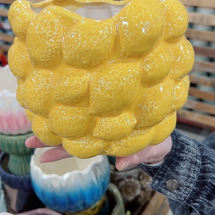 有孔.凑满10元发货多肉陶瓷花盆！