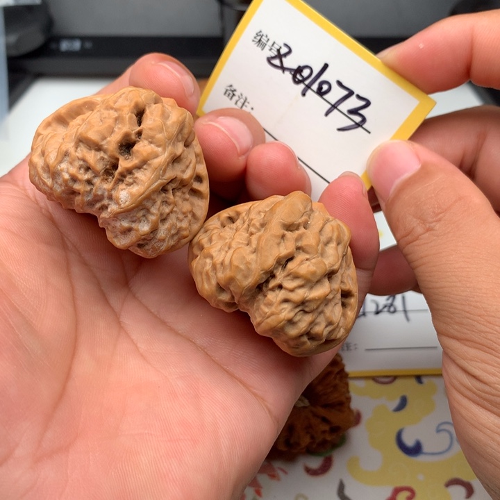 文玩核桃把件42三角蛤蟆1073
