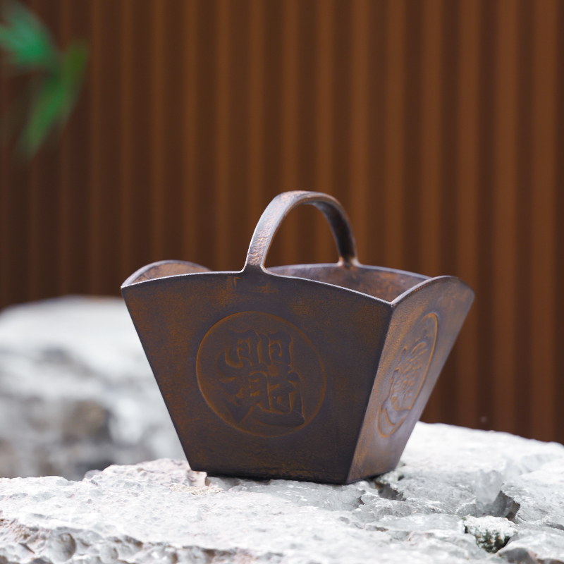 铸铁 谷仓碳篓（高度16cm 底径9cm）铺子