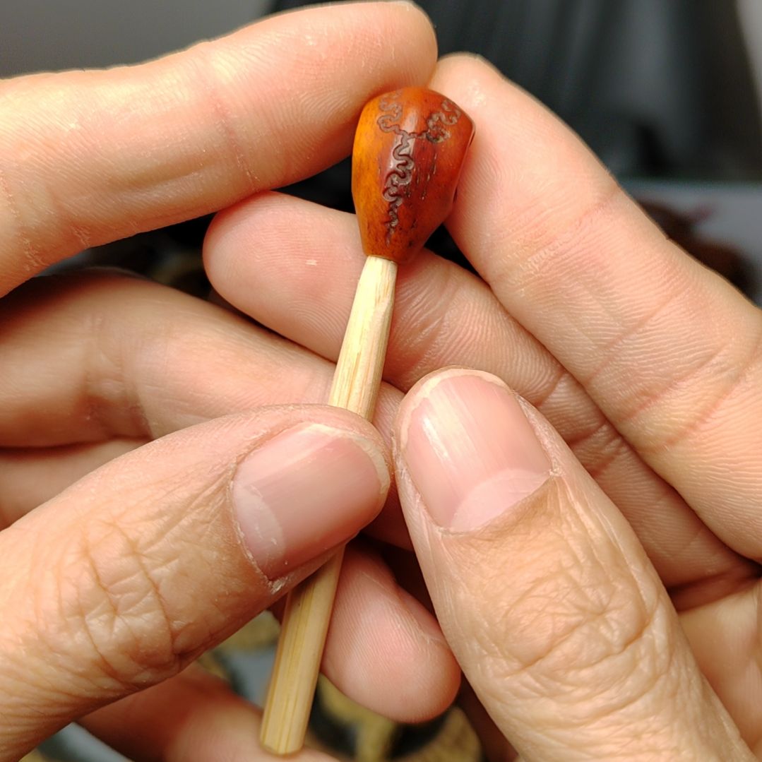 柏香籽/百香籽手串牦牛骨三通