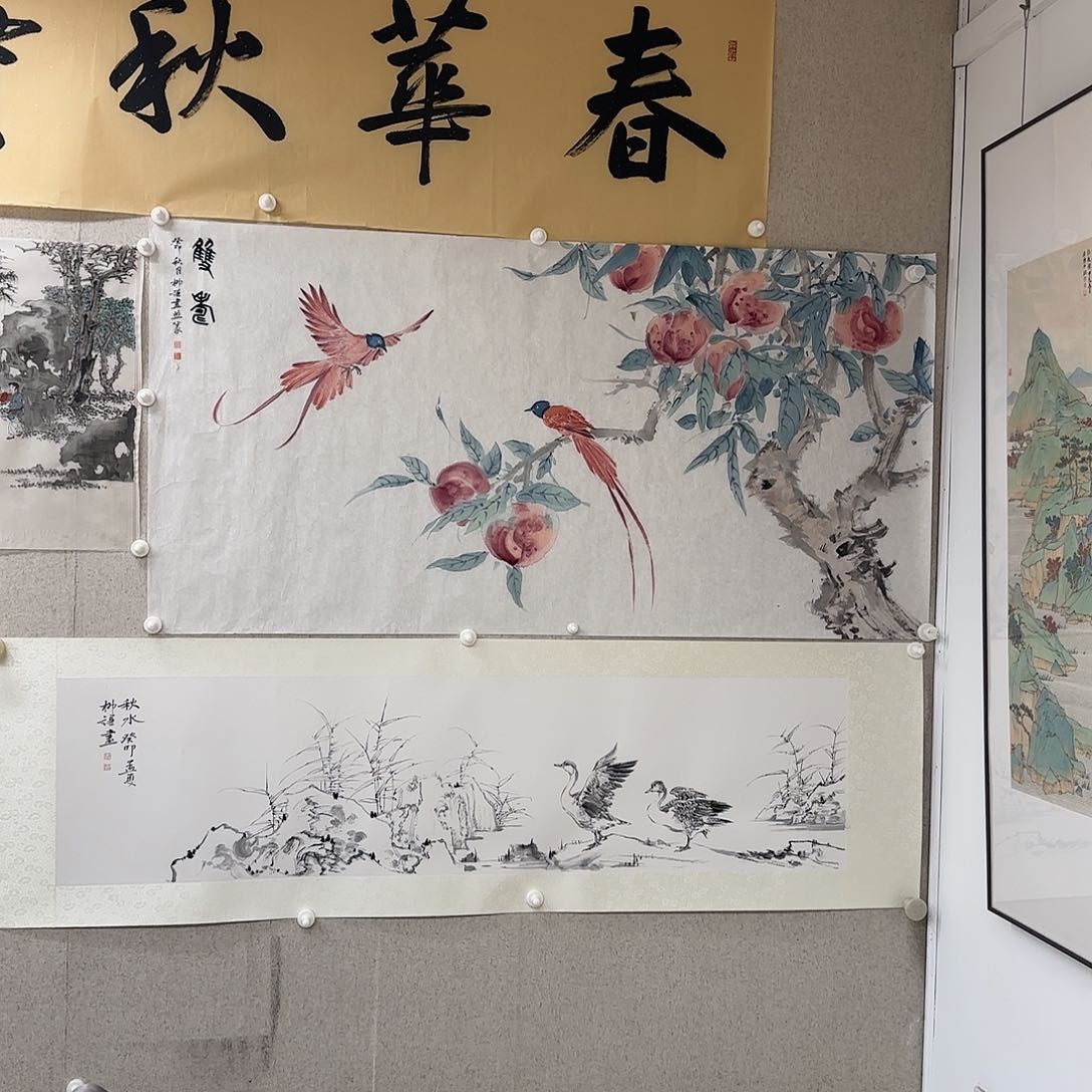 国画柳谦 《双寿》一幅八平尺