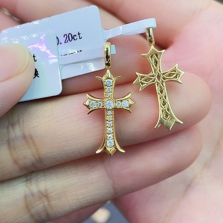 钻石耳饰18K金镶嵌多样性发一件