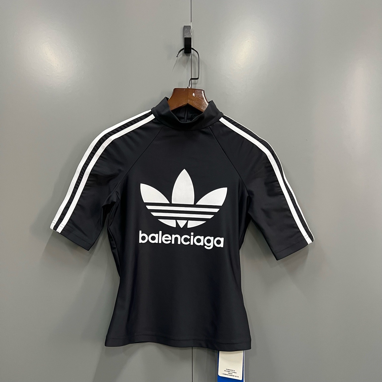 95新 Balenciaga/巴黎世家 （bb）阿迪联名黑色打底衣 34码/014460