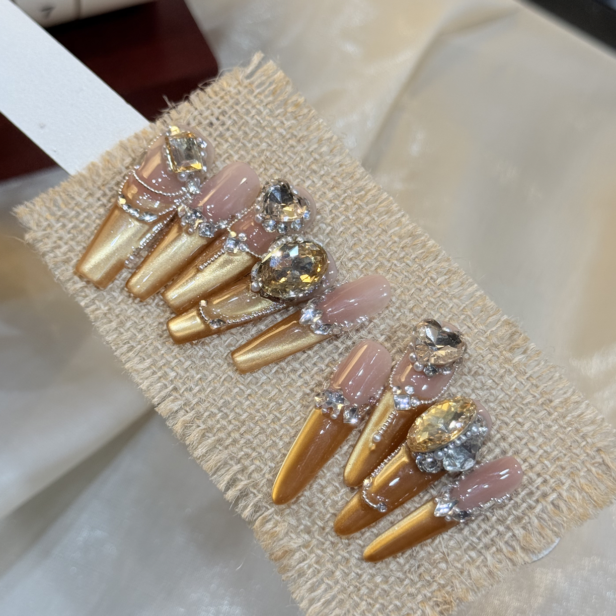 奶芙·橙-有杏手工穿戴甲