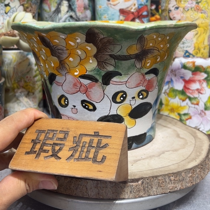 景德镇红陶精品手绘陶瓷