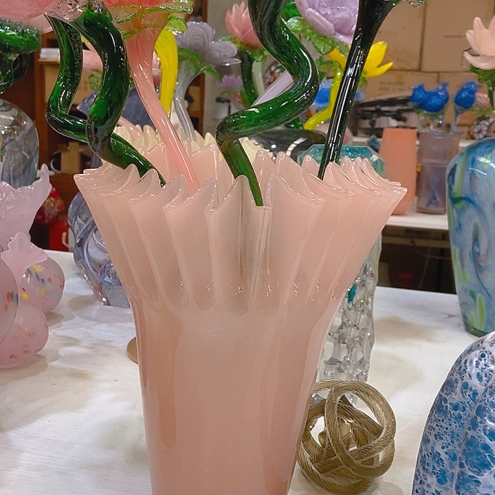 无铅玻璃琉璃花瓶高30口16