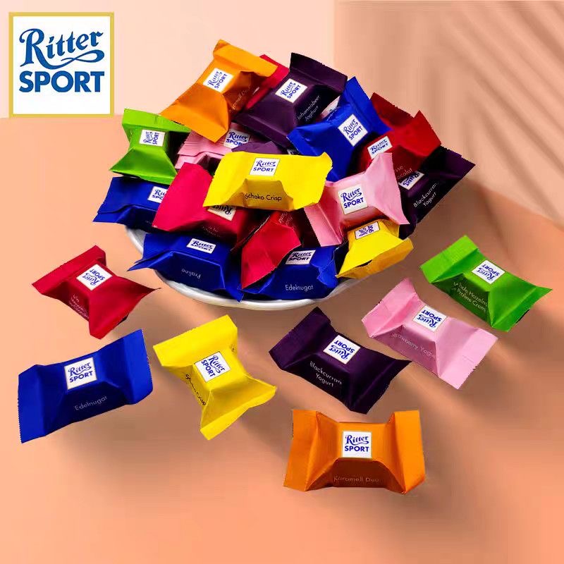 Ritter Sport瑞特滋夹心牛奶巧克力什锦多口味纯可可圣诞送礼