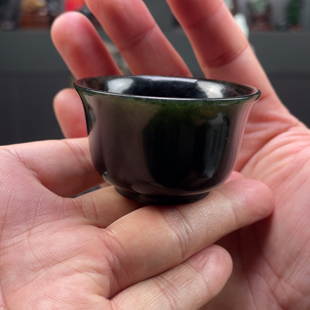 未镶嵌和田玉摆件和田玉茶杯未镶嵌