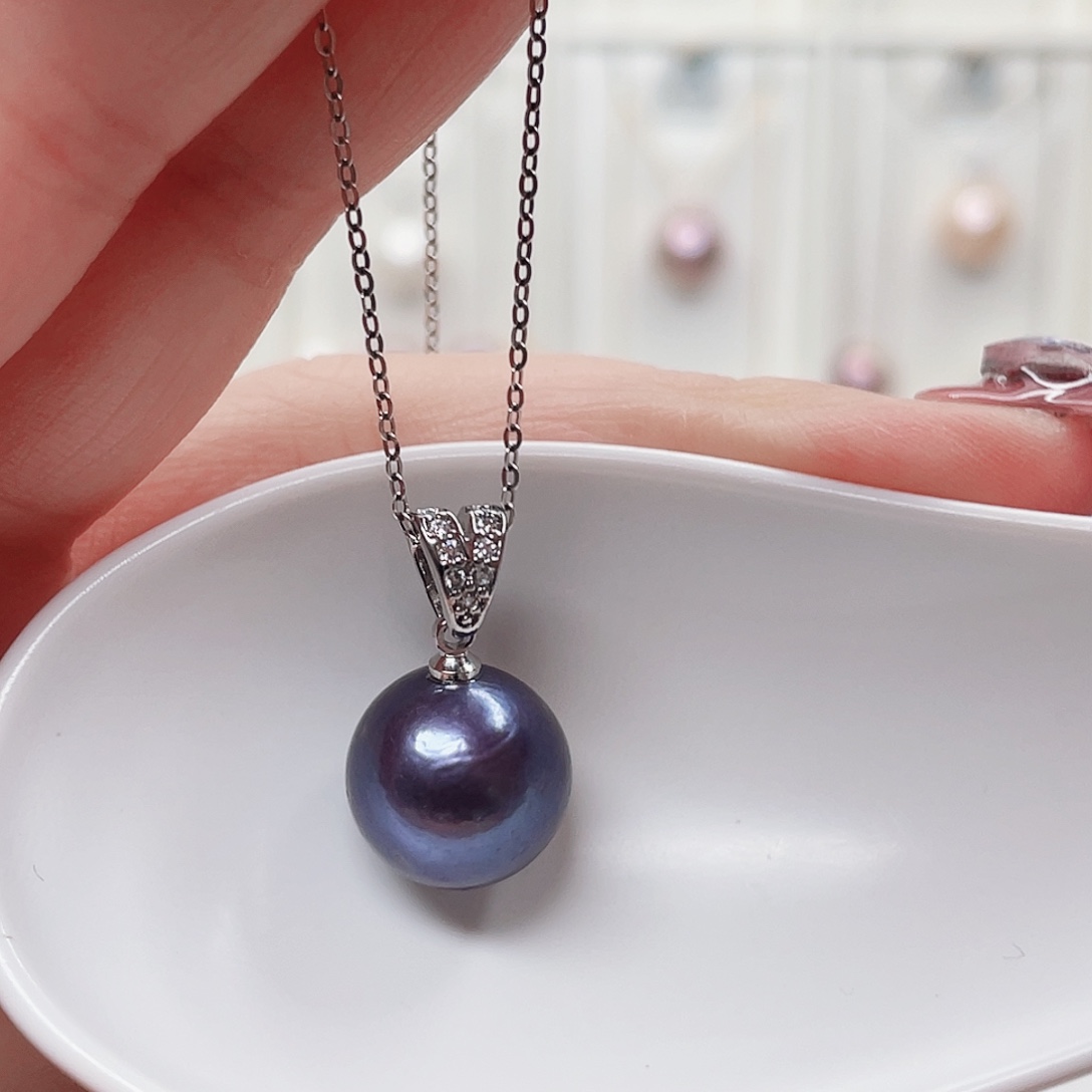 合金淡水珍珠吊坠(赠链)