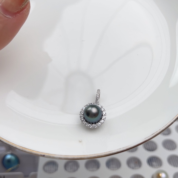 海水珍珠颈饰银S925镶嵌?**棉