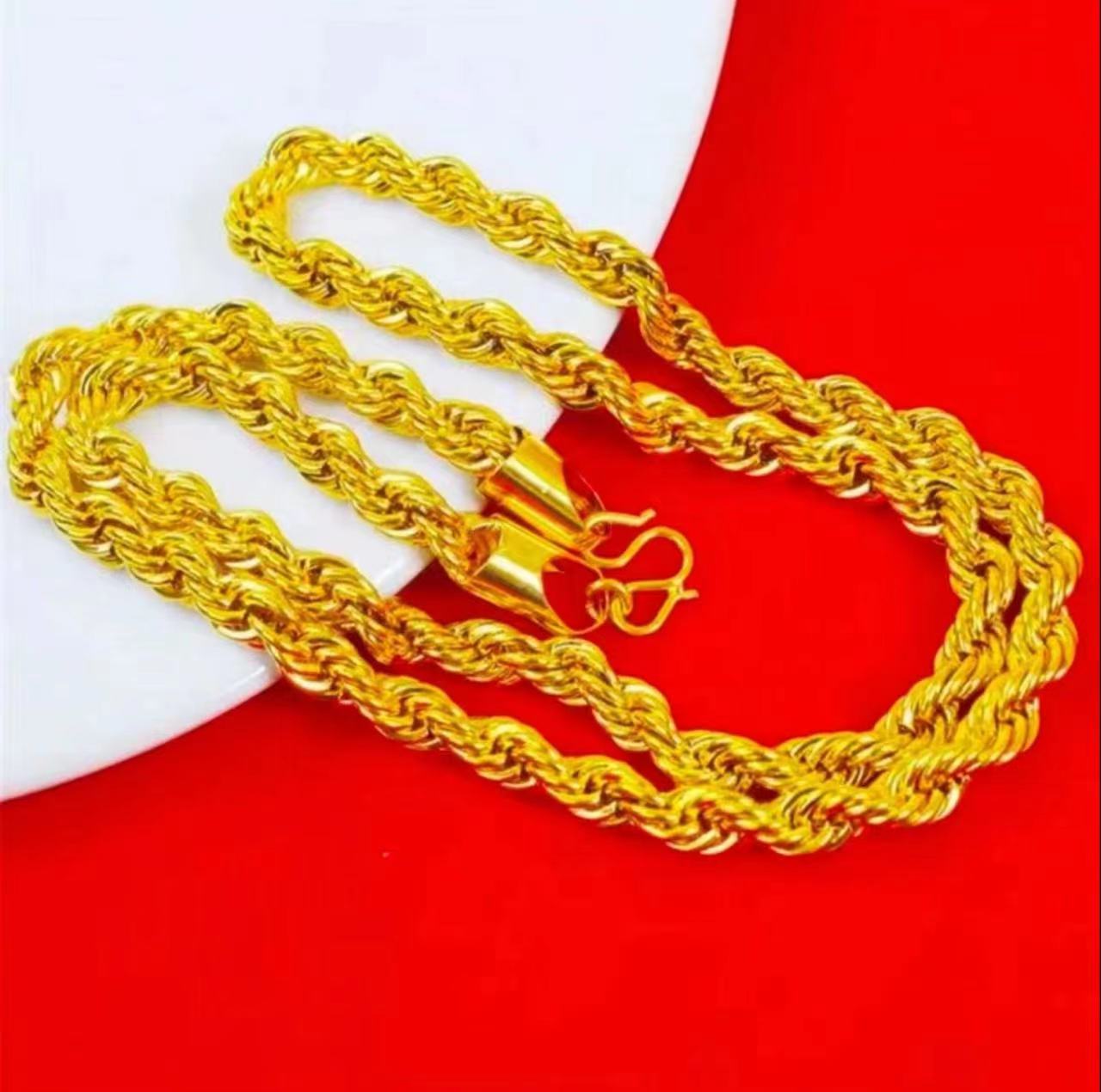 合金项链 (麻花项链) 男士磨砂霸气精美时尚饰品百搭潮流饰品