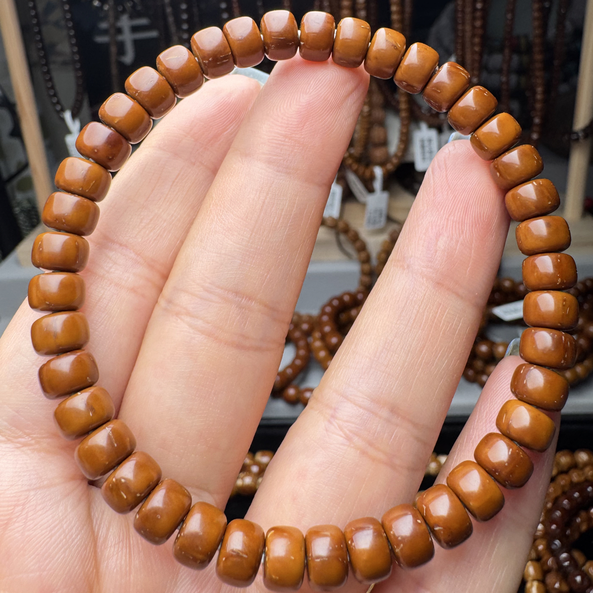 紫金鼠纯肉7✖️5 鼠尖单圈手串