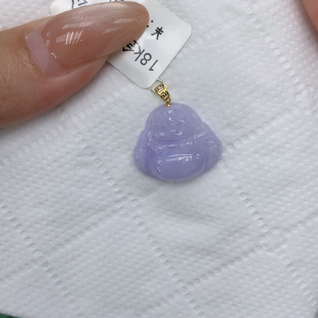 颈饰18K金镶嵌翡翠