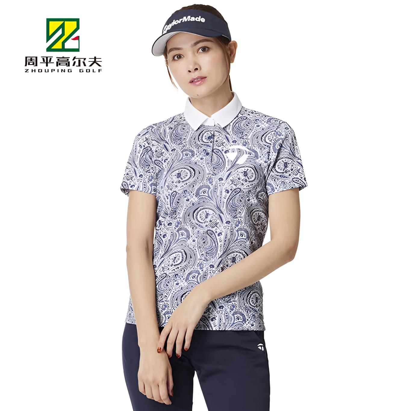TaylorMade泰勒梅高尔夫服装25年新款女士夏季时尚短袖T恤POLO衫