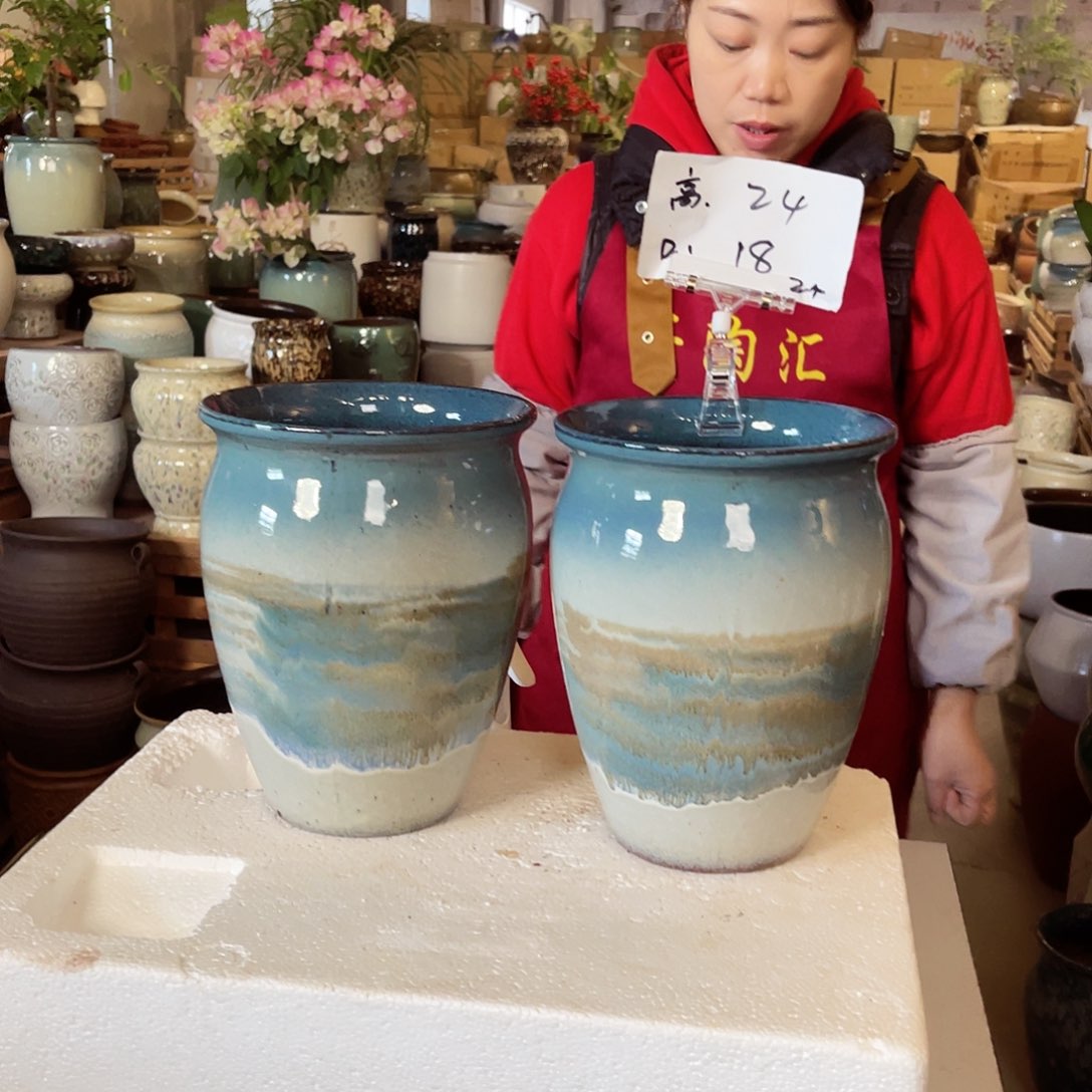 紫砂花盆高度24口径18