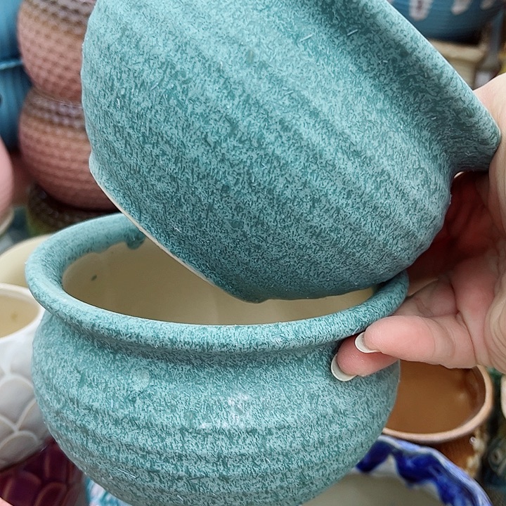 多肉绿植陶瓷花盆9.9包邮，有孔