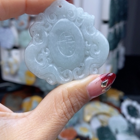 翡翠颈饰14K金镶嵌翡翠