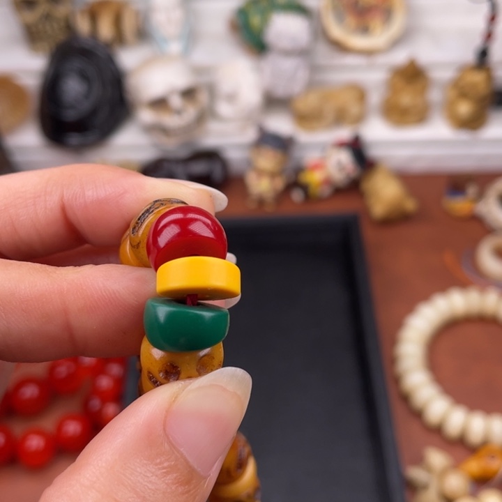 手串/手链驼骨老料器红绿灯12一组