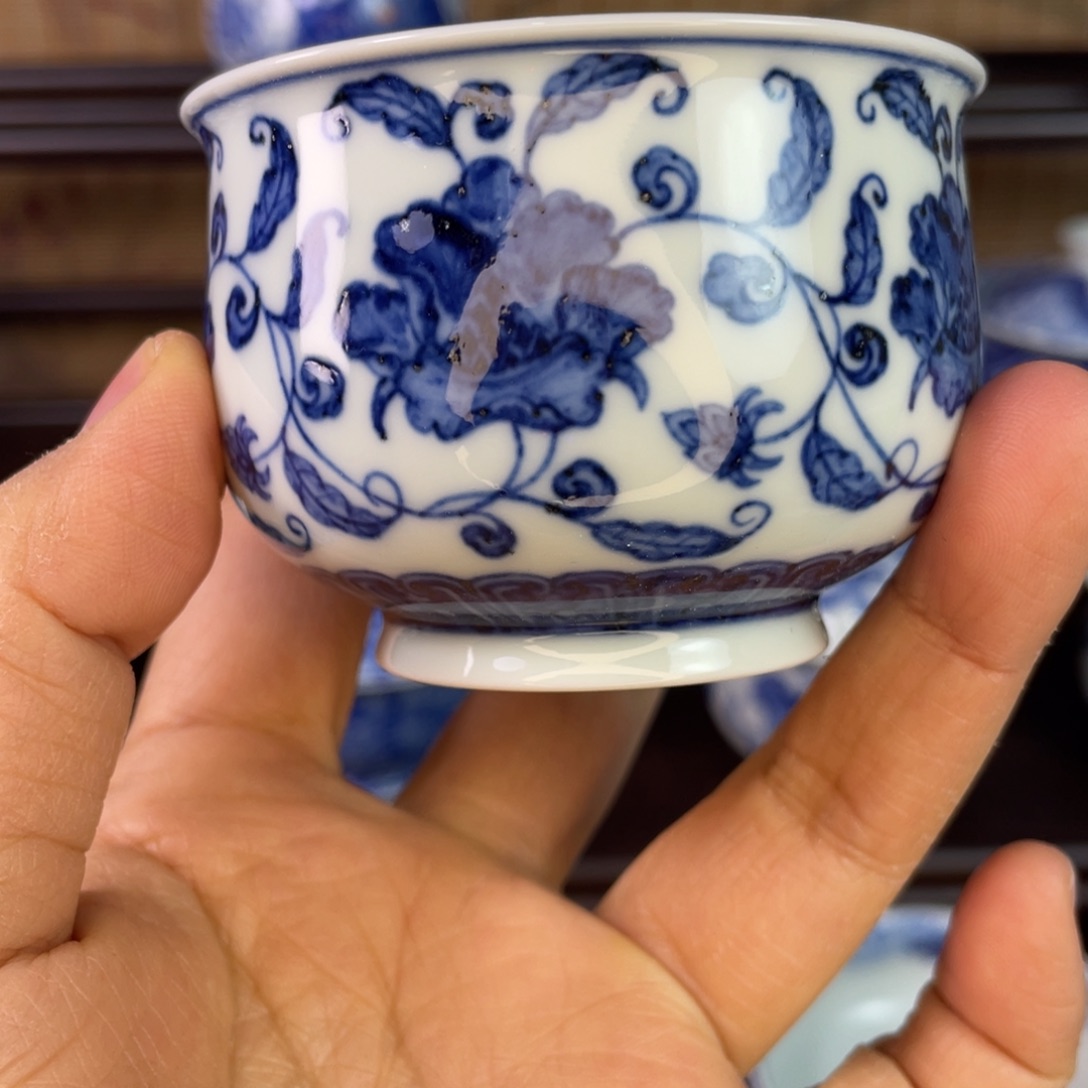 景德镇陶瓷艺术山茶花瑕