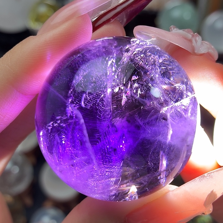 珠宝半成品紫晶未镶嵌40.6mm